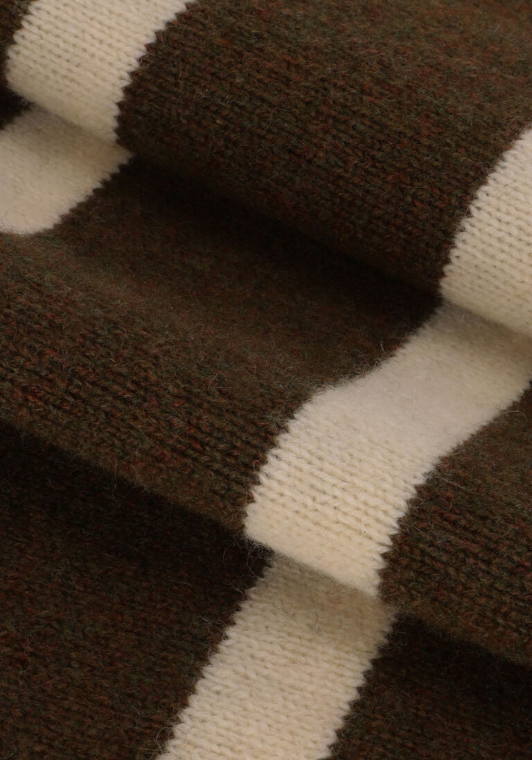 ANERKJENDT donkergroene anerkjendt trui akrico stripe lambswool
