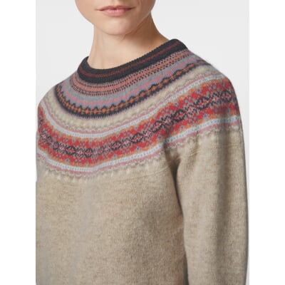 Damen-Cropped-Pullover, Natur