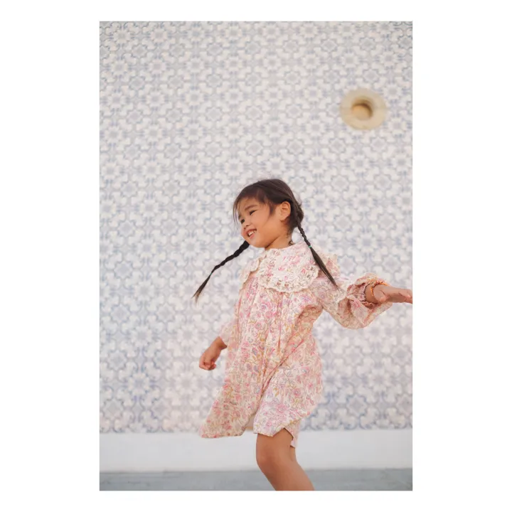 Louise Misha Robe Coton Bio Fleurs Arinola | Ecru