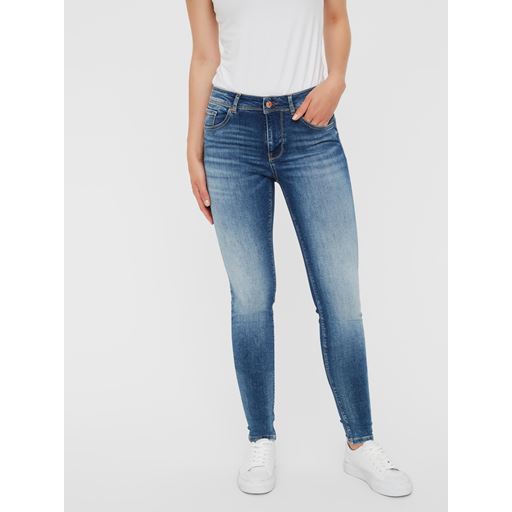Vero Moda Lux Slim Jeans, Medium Blue Denim, XS/L32