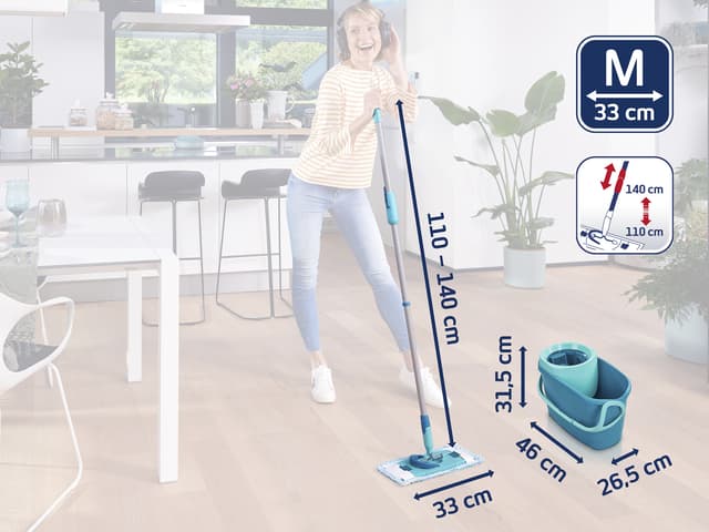 Leifheit CLEAN TWIST M ERGO Gulvvaskersæt 6 liter Grøn