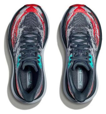 Chaussures Trail Hoka Stinson 7 Gris/Rouge Femme