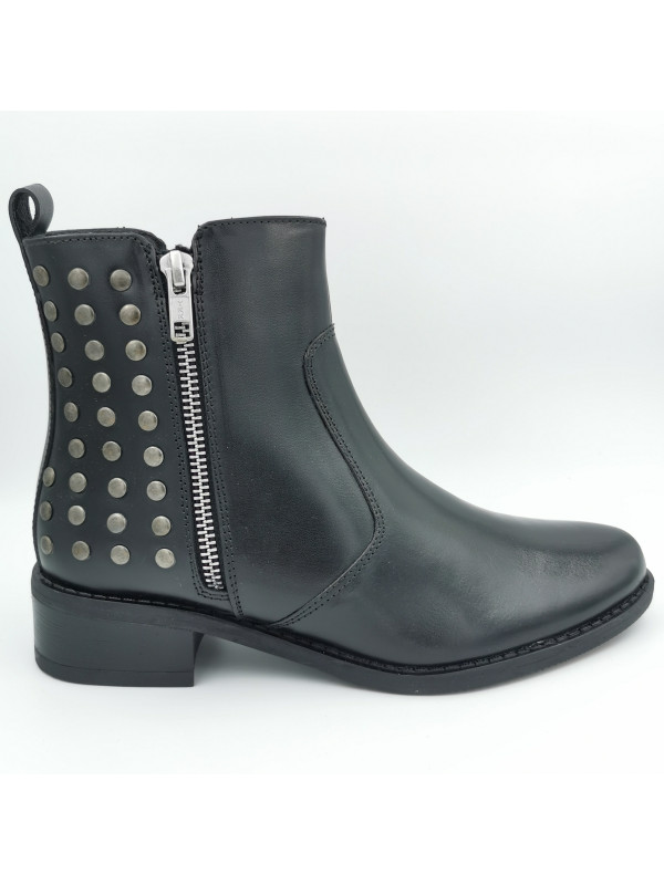 Bottines Cuir Rosa Black - Manoukian