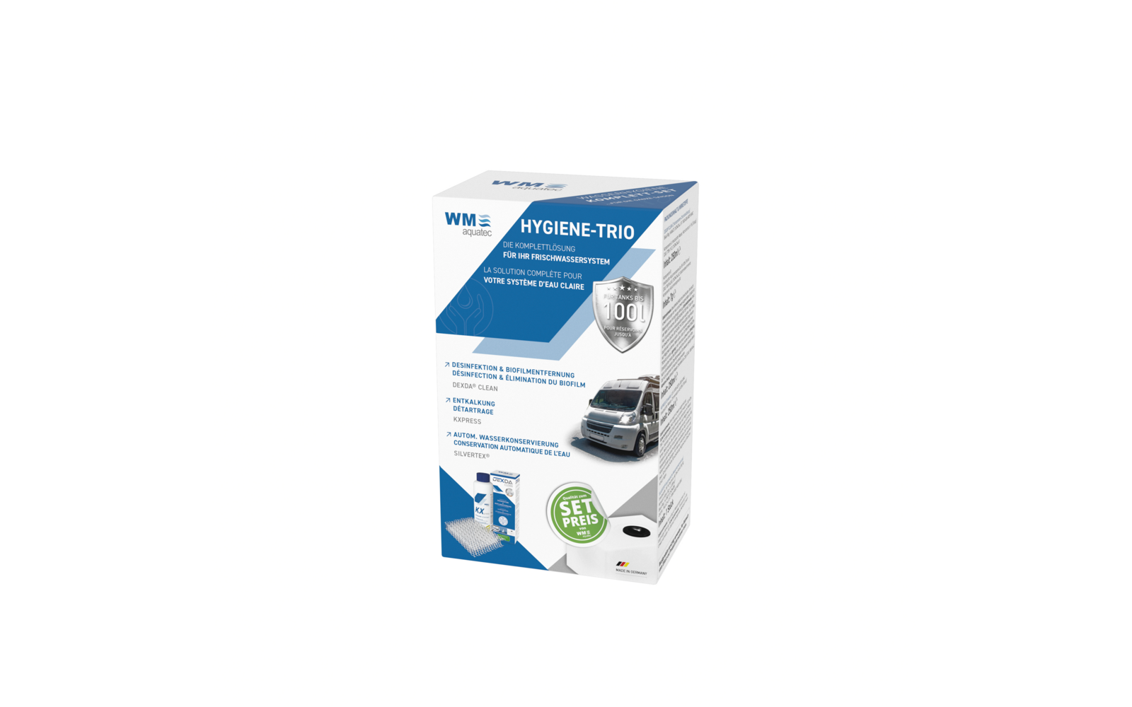 WM aquatec Hygiene-Trio Wasserhygiene Komplettset 60 Liter