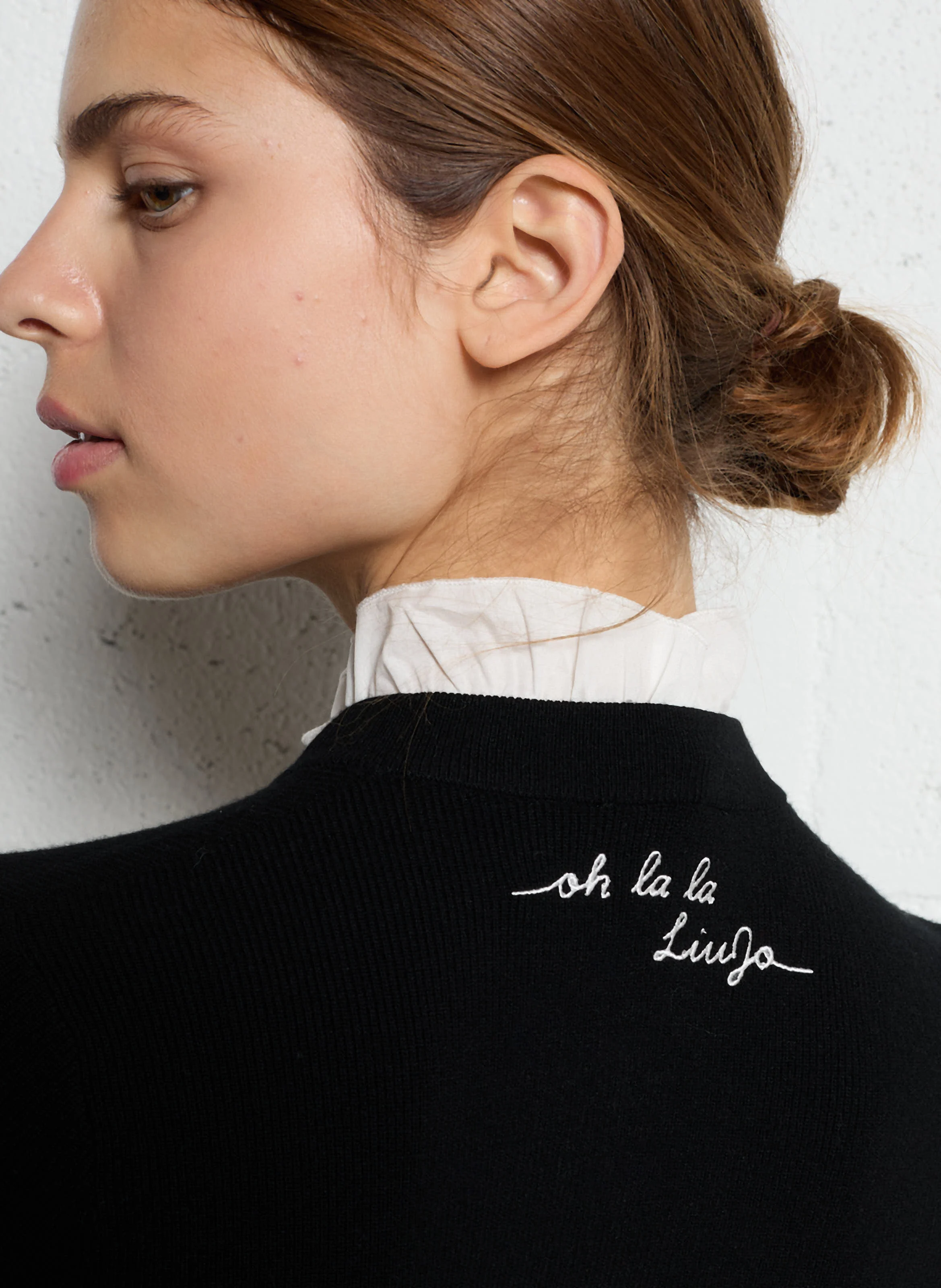 Cardigan avec col | Rayé