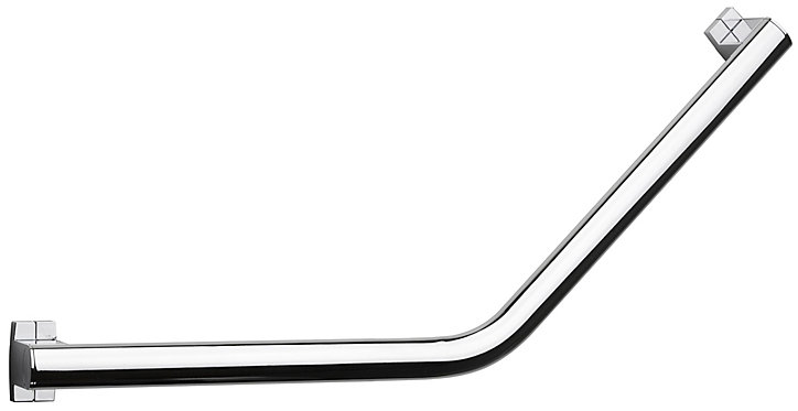 Barre d'appui coudée en aluminium anodisé brillant anodisé Godonnier 62,3 cm 135'