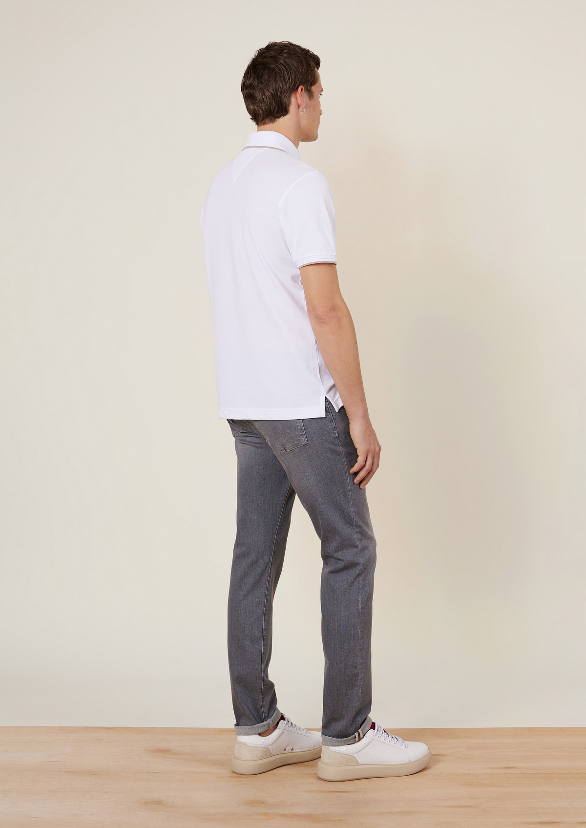 Jean skinny en coton mélangé stretch gris clair