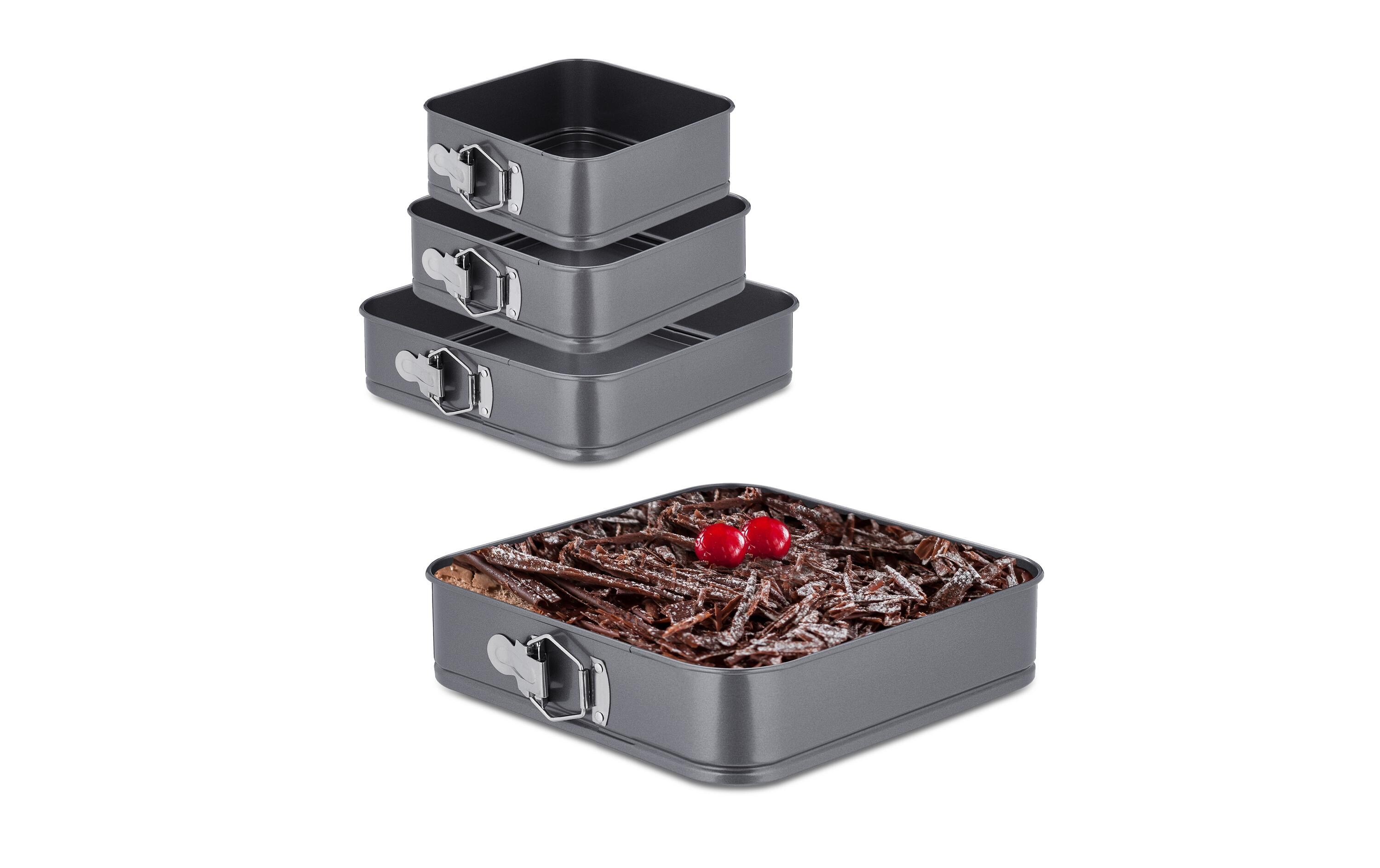 Springform eckig, 18 cm, 20 cm, 26 cm, 28 cmSpringformen-Set