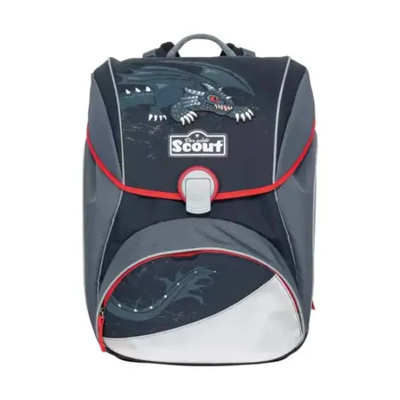 Scout Alpha Schulranzen-Set Black Dragon 4-teilig