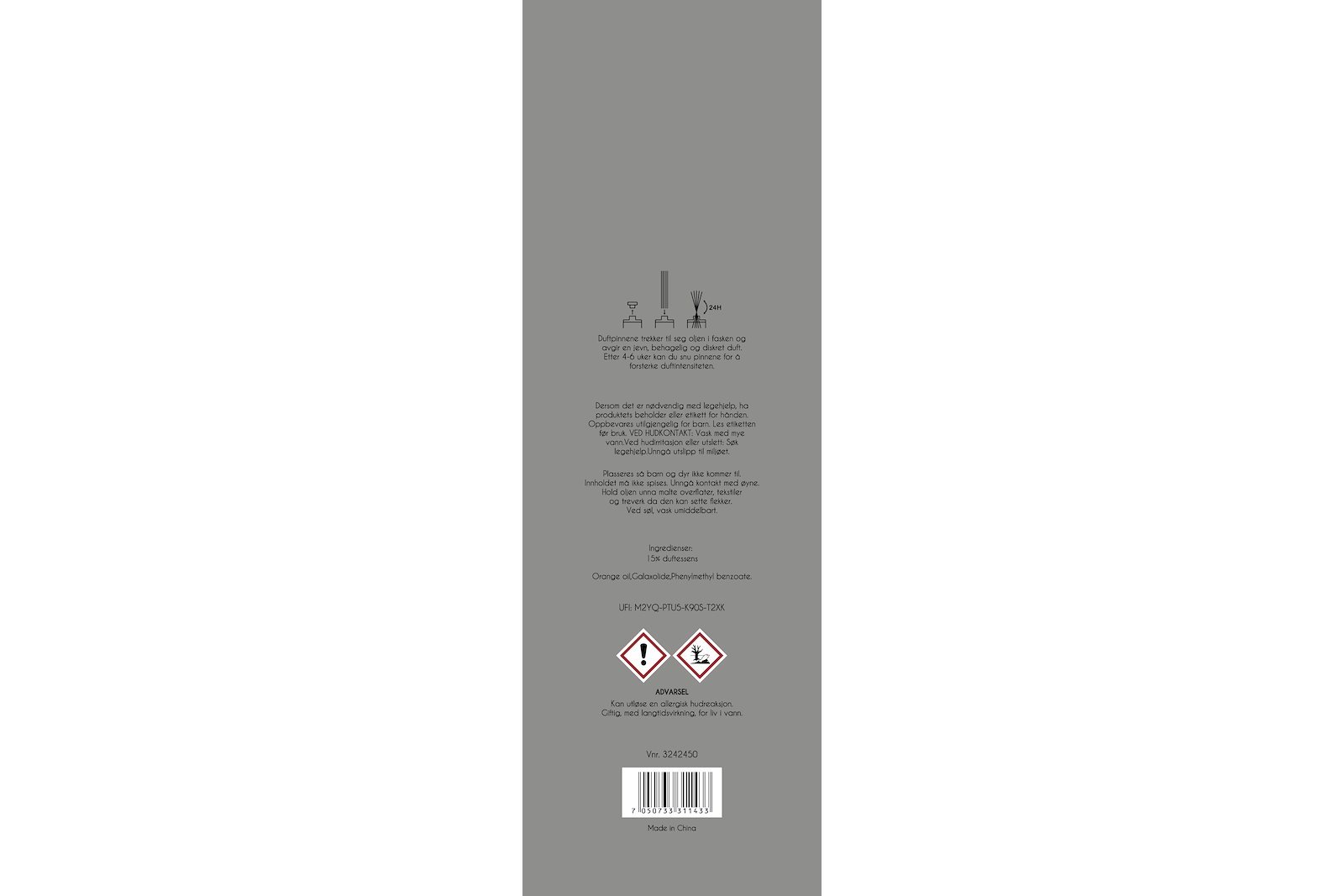 Rose Champagne duftpinner Kobber, 150ml.