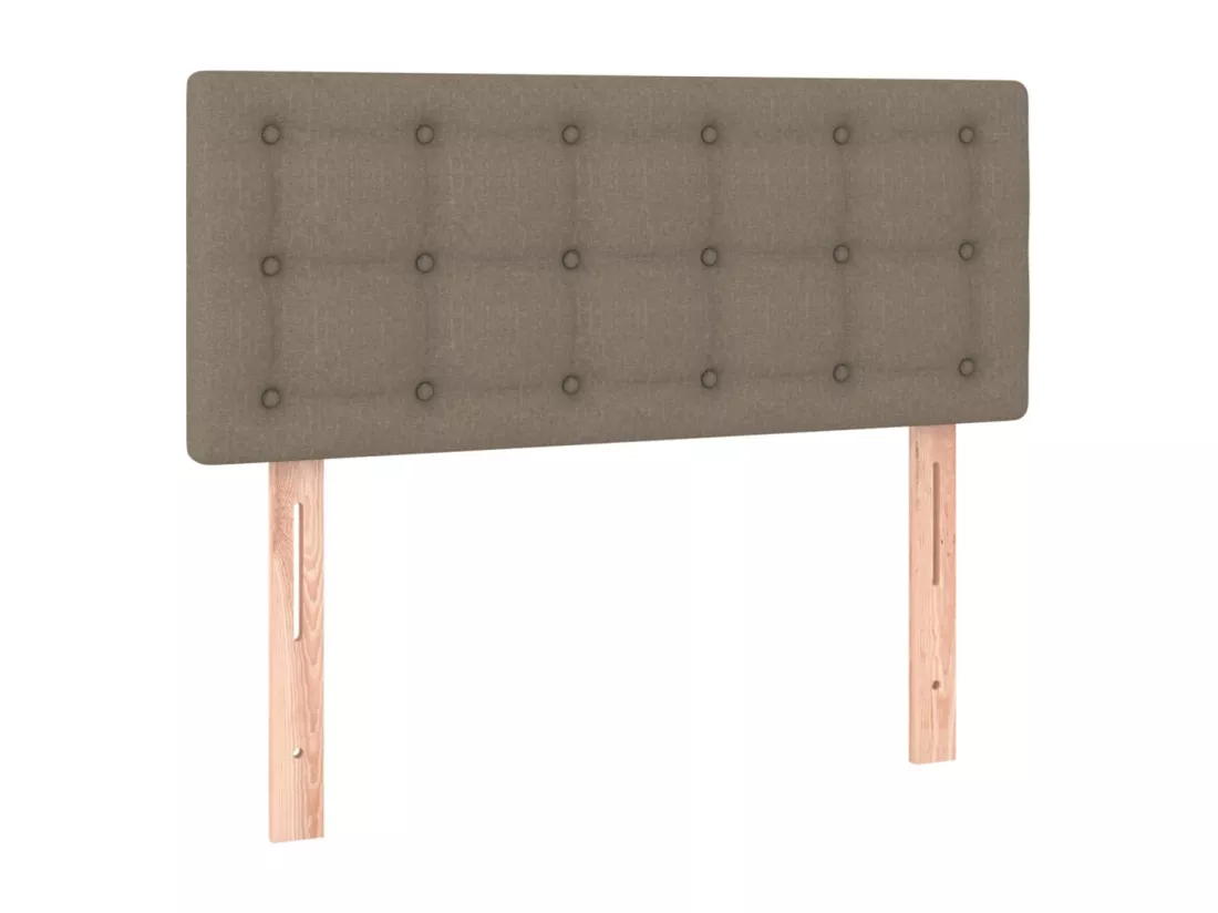 Sommier tapissier avec matelas et LED Taupe 90x190 cm Tissu