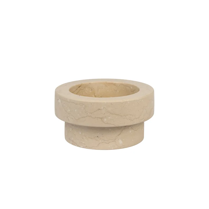 Mette Ditmer - Marble Kerzenhalter, low, sand