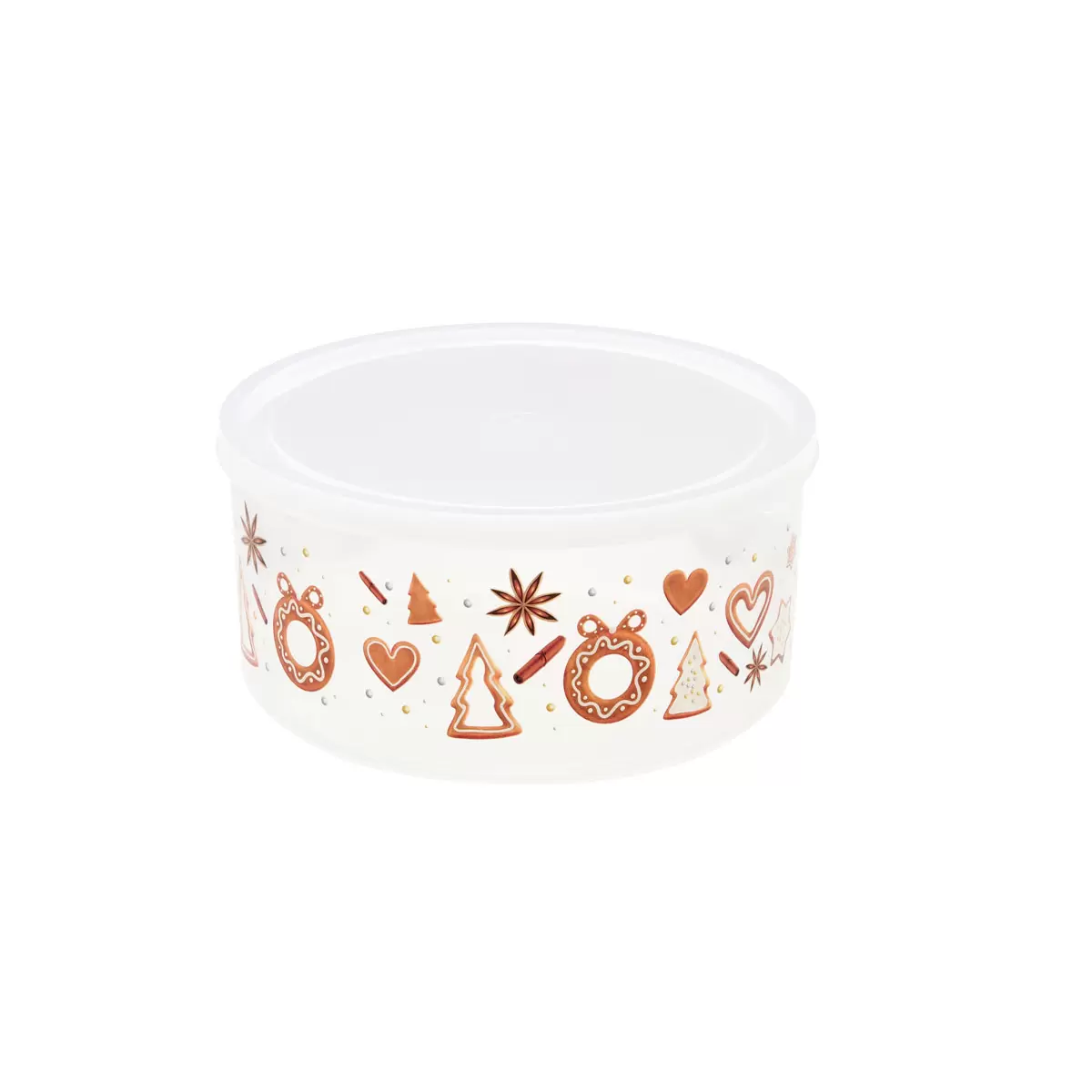 Keksdose Merry Christmas beige,braun,rot,silber,transparent