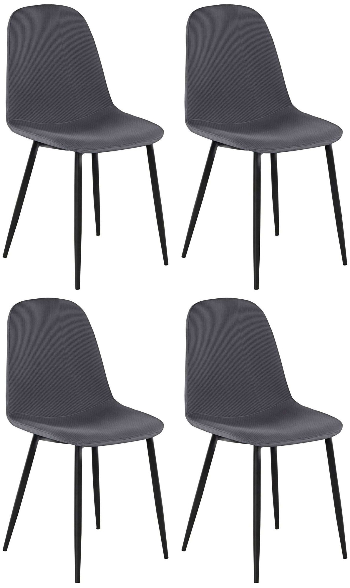INOSIGN Essgruppe »Danny-Miller« Set, Set 140 cm, 5 Stk. tlg. Glastisch 140x80 cm mit 4 Stühlen (Cord), Gestell aus Metall