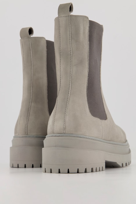 Stiefelette, Elastikeinsatz, Nubukleder, Weite H