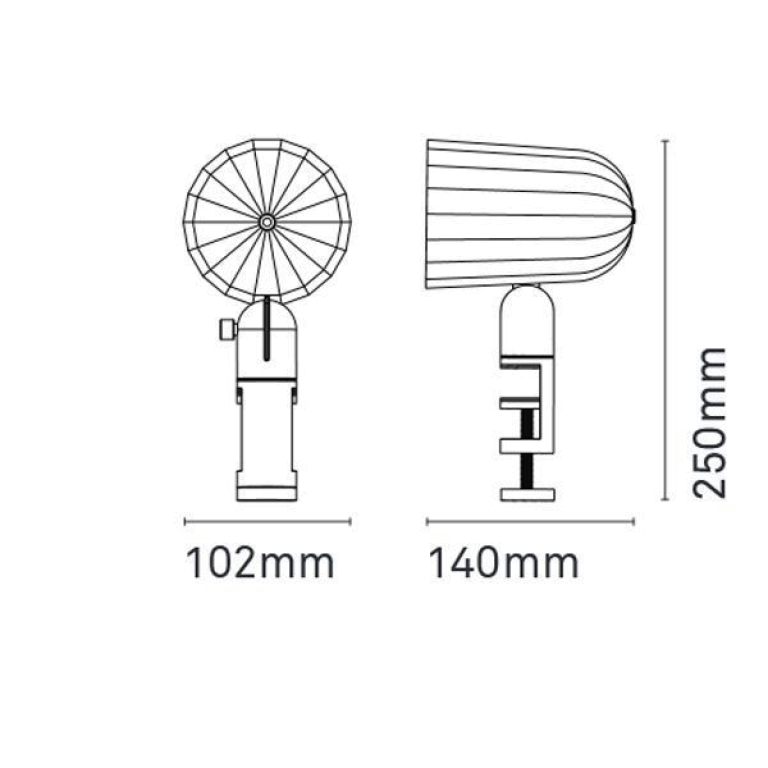 Hay Noc klemlamp LED donkergrijs