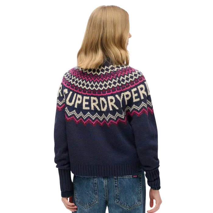 Superdry Fair Isle Branded Gebreide Trui Dames
