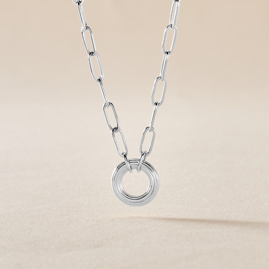 Collier Soho Argent Blanc