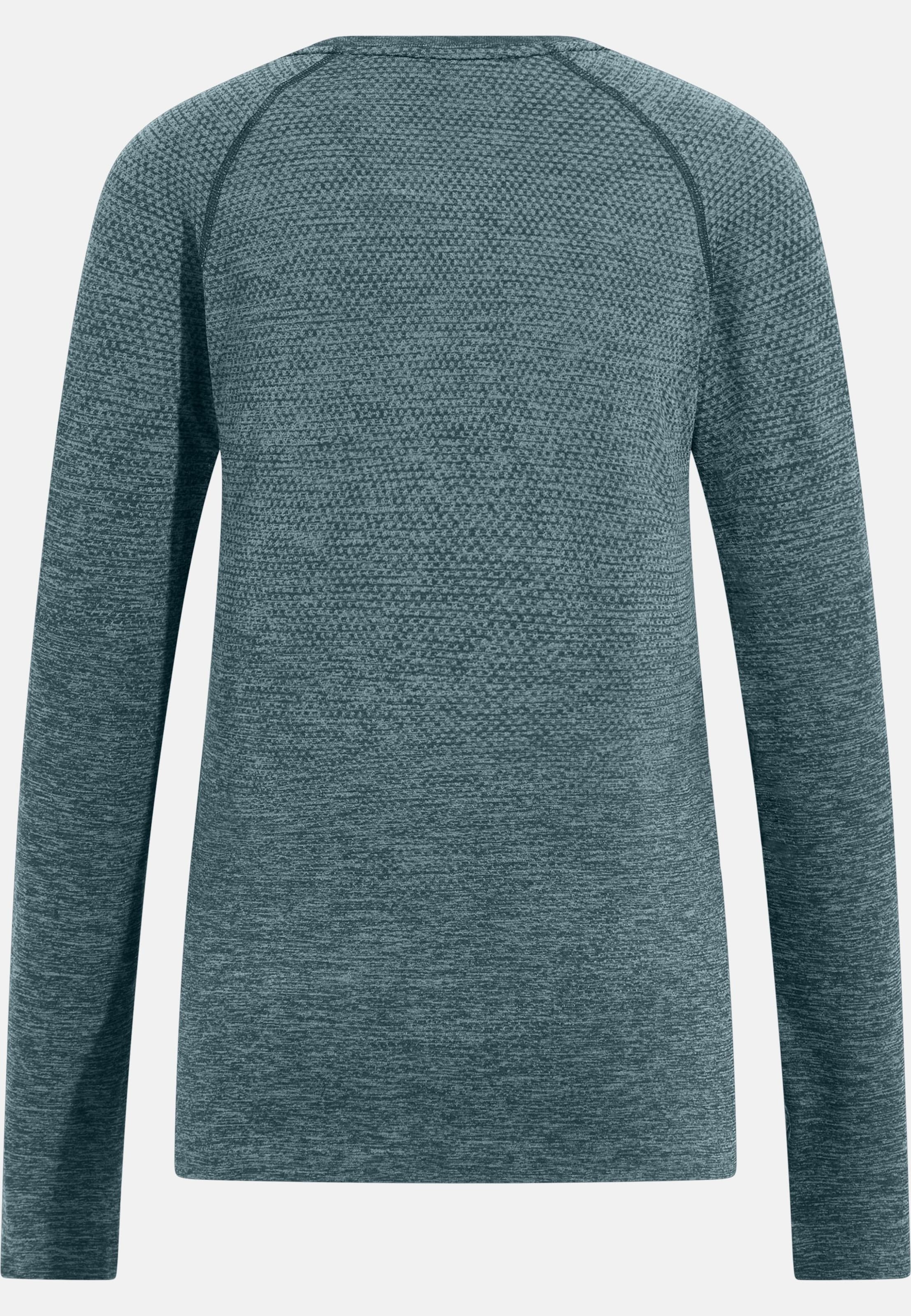 Essentials Seamless Langarm-Laufshirt in provincial blue melange
