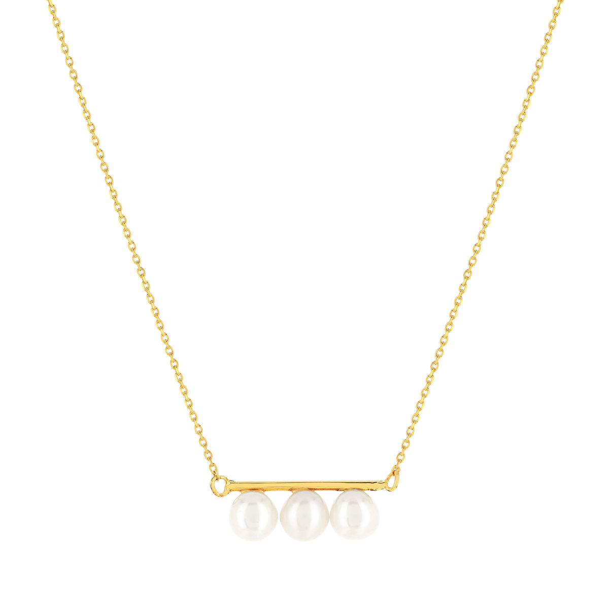 Collier or jaune 375 perles de culture de chine 42 cm