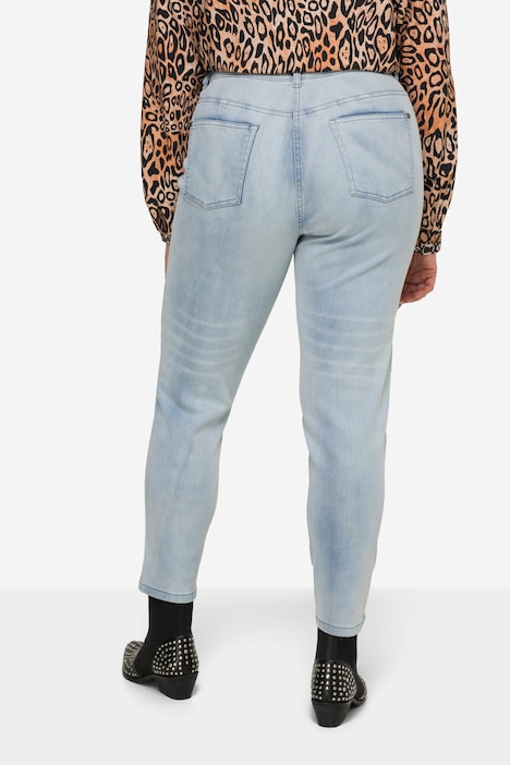 7/8-Jeans, Slim Fit, Leo-Patches, 5-Pocket