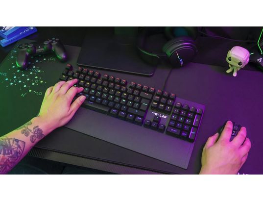 THE G-LAB - Clavier gamer KEYZ CARBON EX (Switch Blue) (FR)