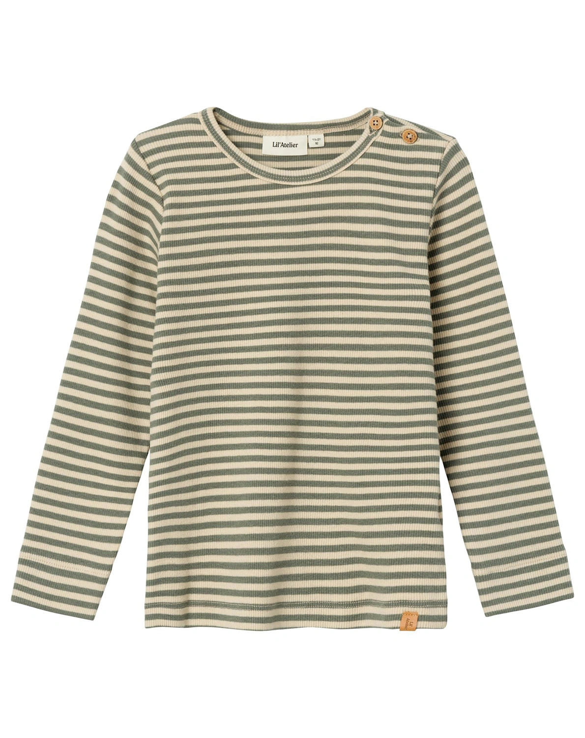 Langarmshirt NMMGAGO STRIPES in fog grey