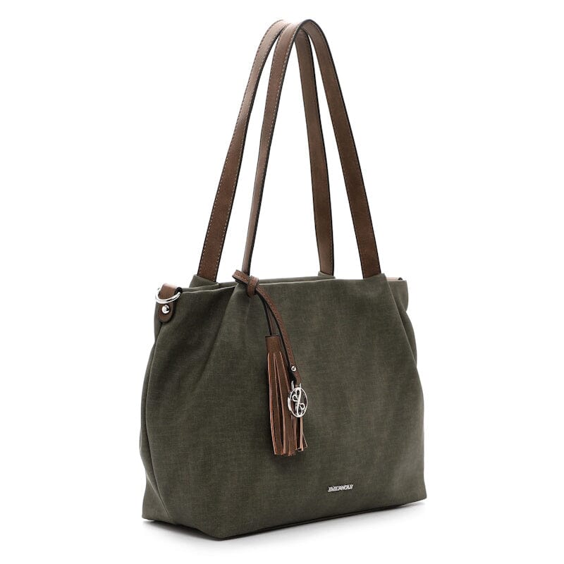 Emily & Noah Elke Bag in Bag Shopper M Olive Cognac