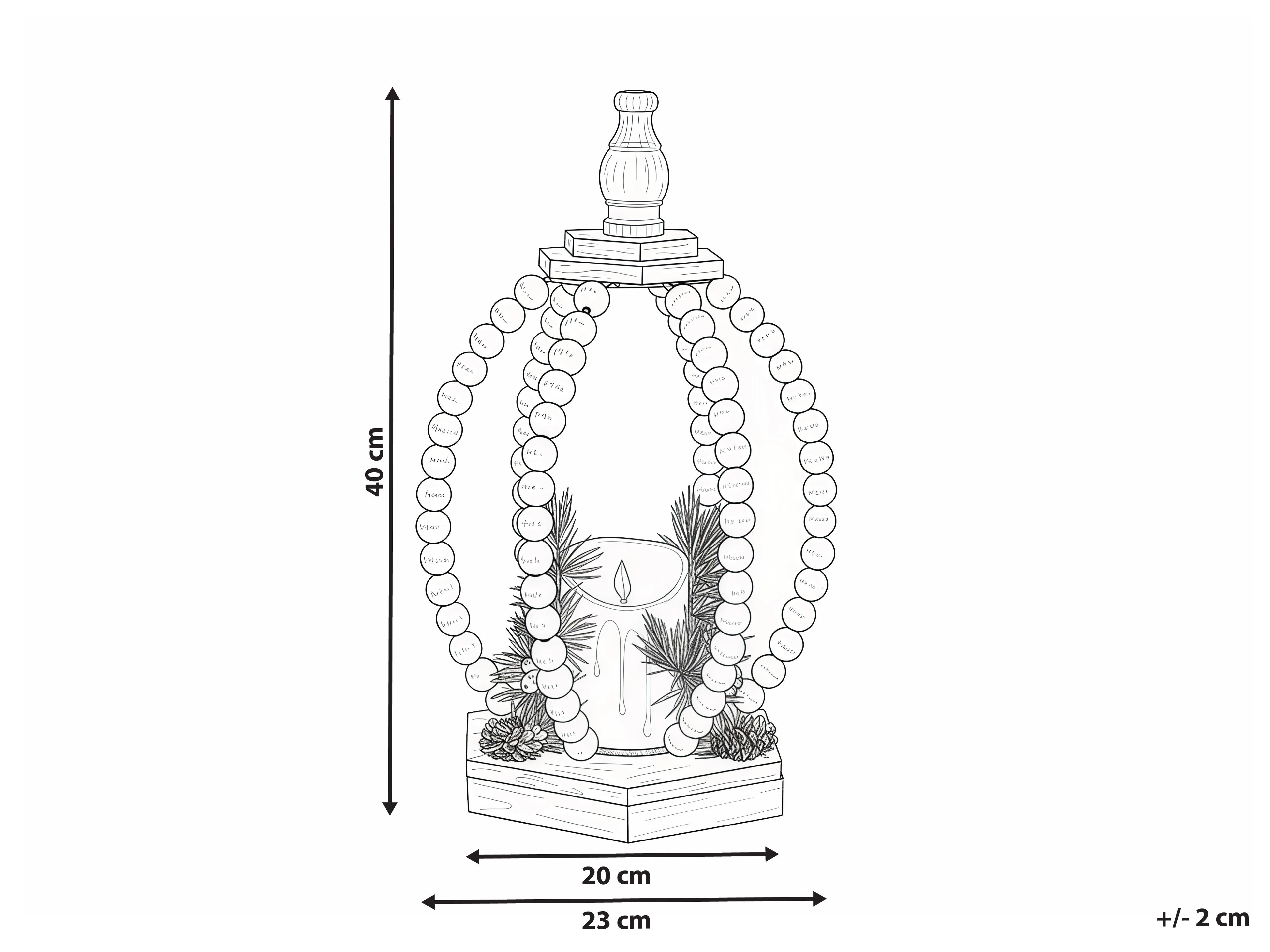 Kerstdecoratie LED PAJARVI 40 cm Lichtbruin