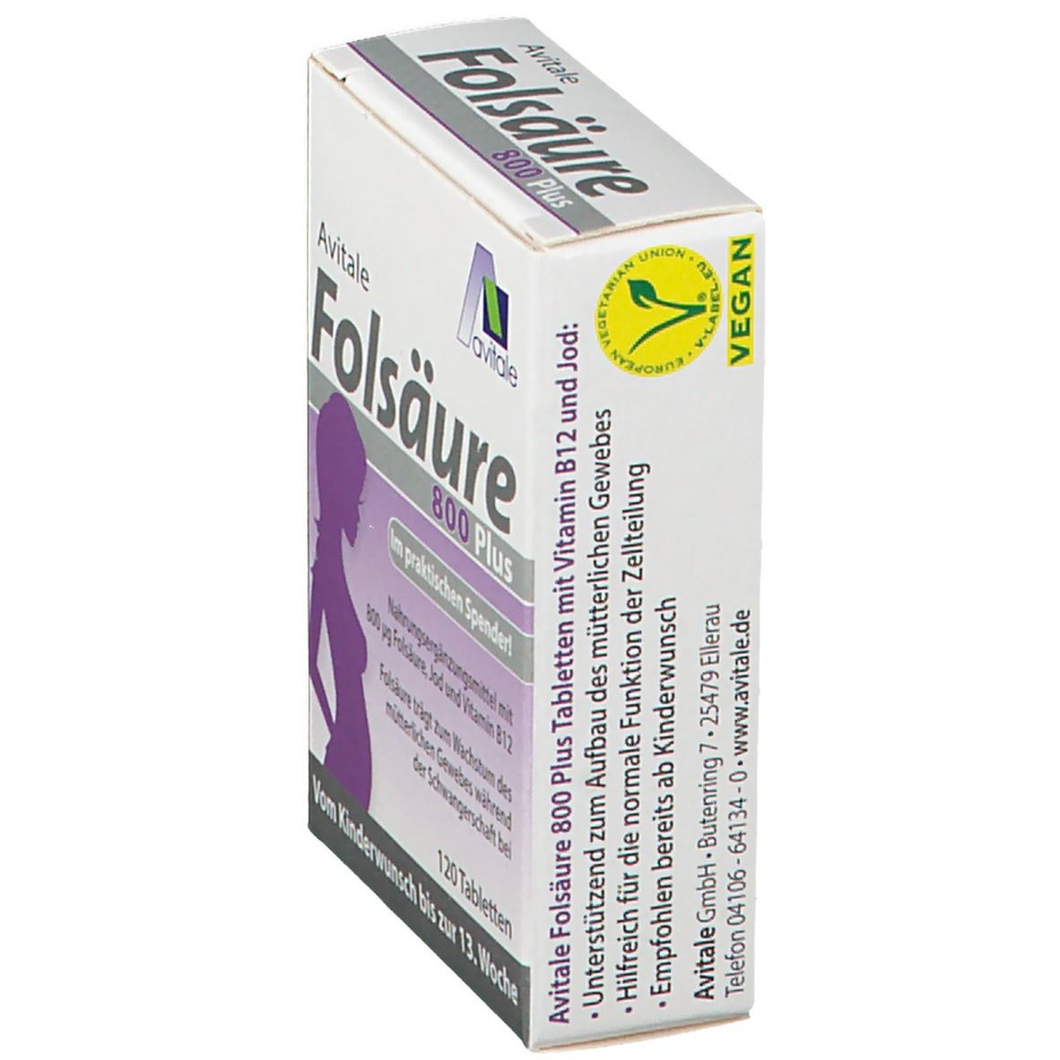Avitale Folsäure 800 Plus B12 + Jod