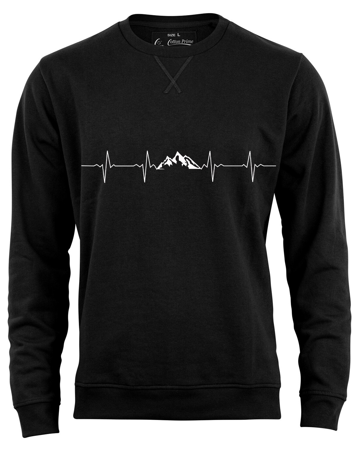 Cotton Prime® Sweatshirt Berge Pulsschlag Berge