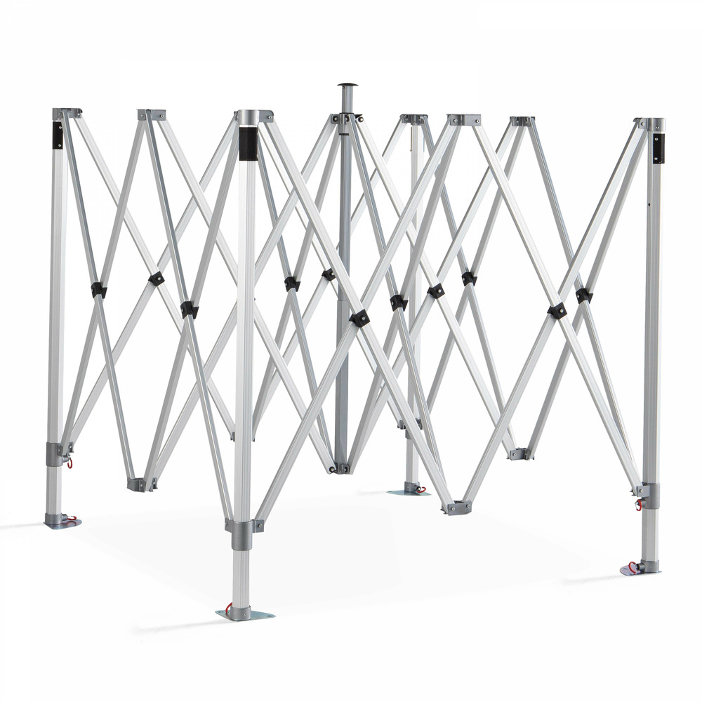 Tente pliante m2 en aluminium 3x3m 480g/m² 50mm gris