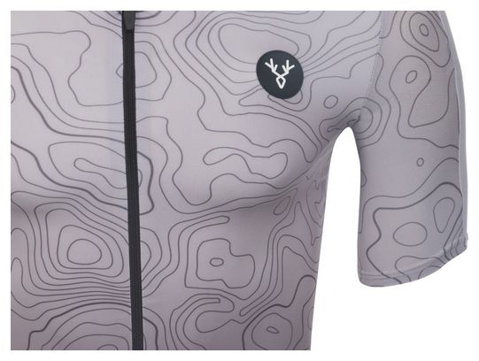 Maillot Manches Courtes LeBram Grand Ballon Gris Coupe Aéro