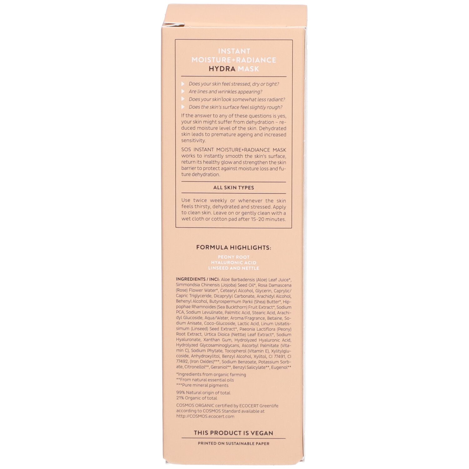 Madara SOS HYDRA Mask Moisture+Radiance 60ml