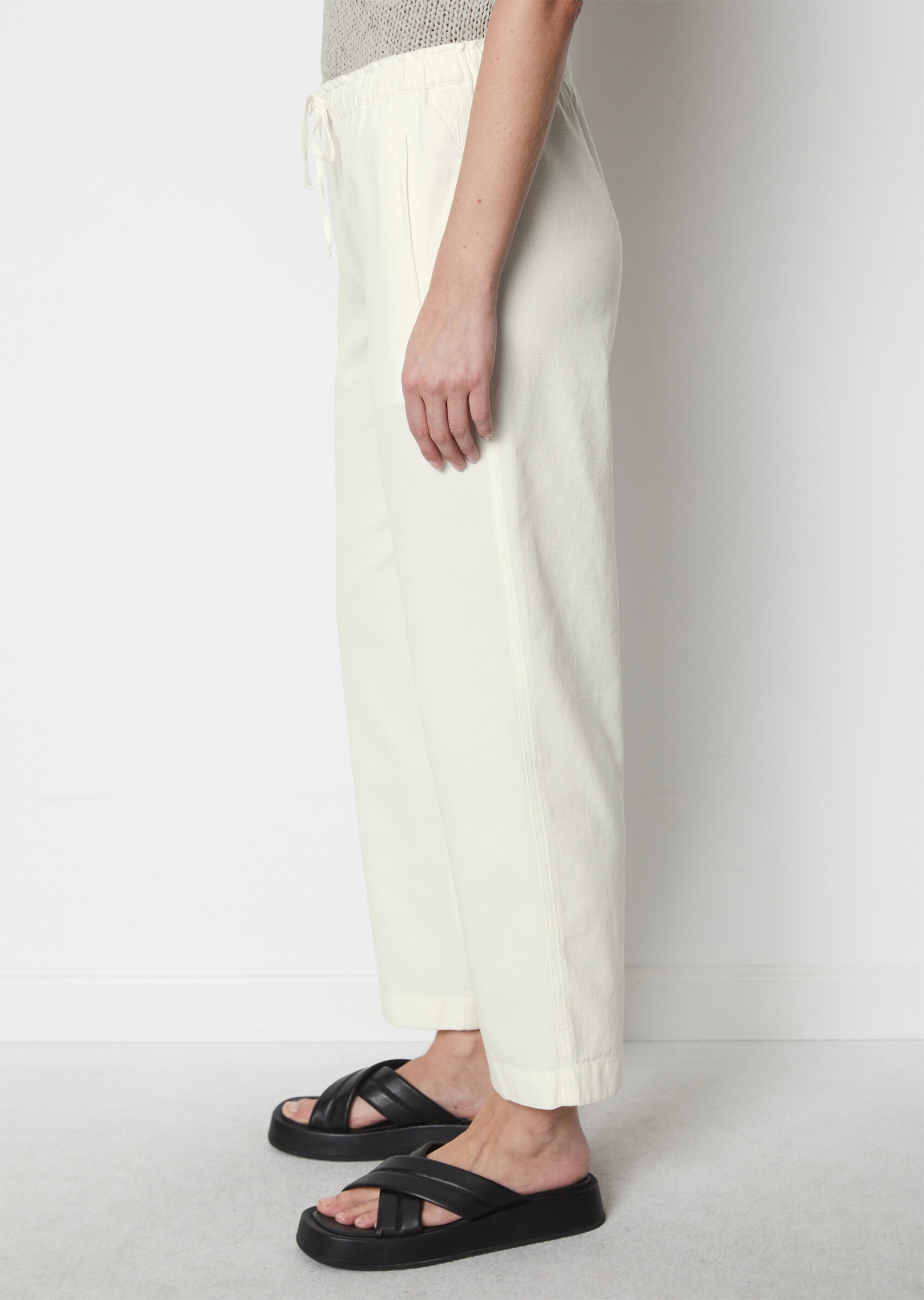 Joggpants taperedaus Organic-Cotton-Leinen-Mix