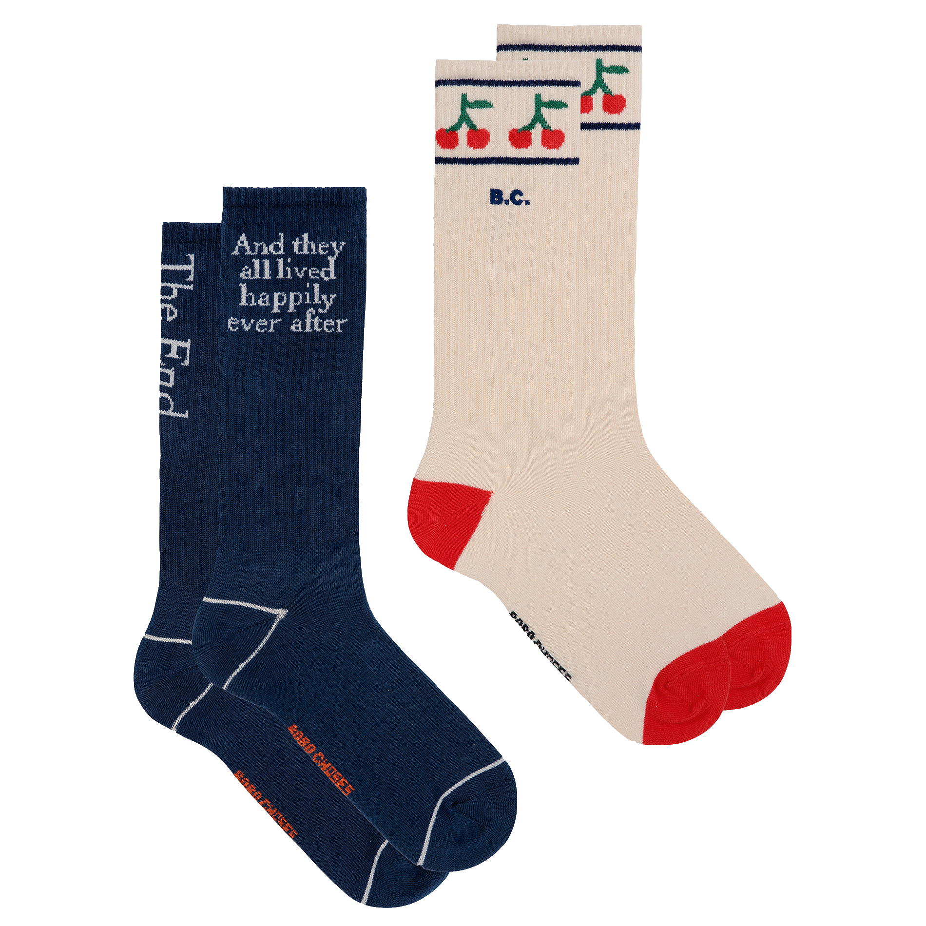 Chaussettes en coton mélangé imprimé | Blanc
