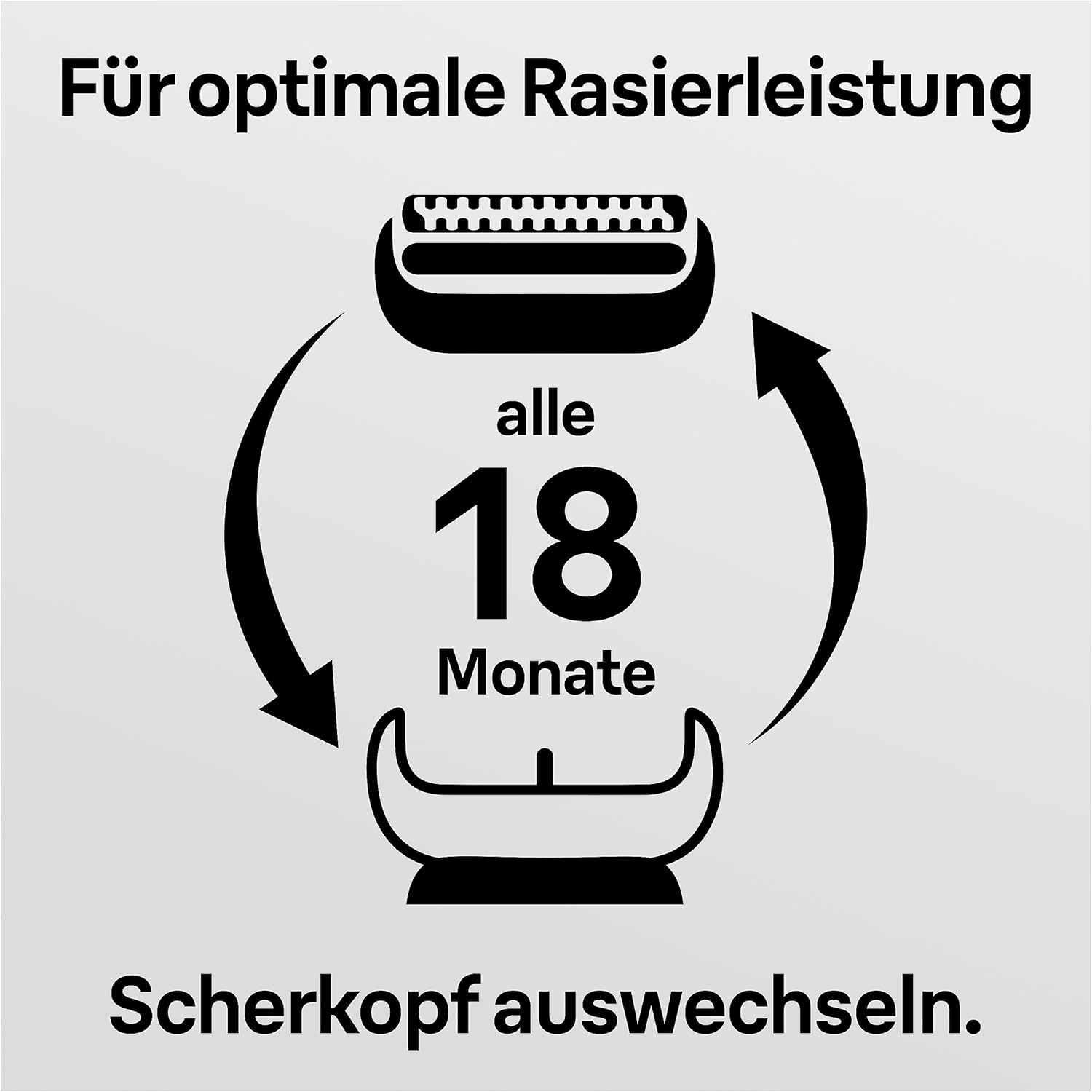 21B Series 3 Pro Skin Scherkopf Kassette Gesichts Haarentfernung Ersatz Rasierklinge (90822932) - Schwarz