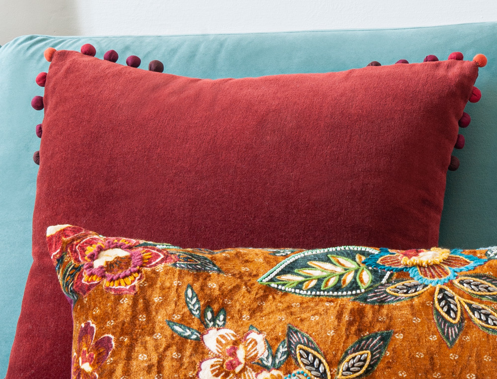 Coussin velours-Contes persans