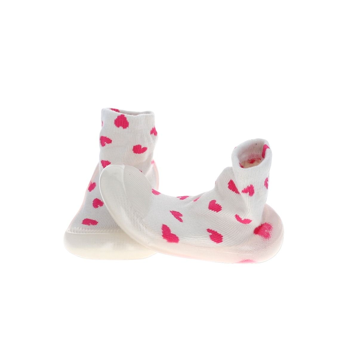 Chaussinettes coeurs rose