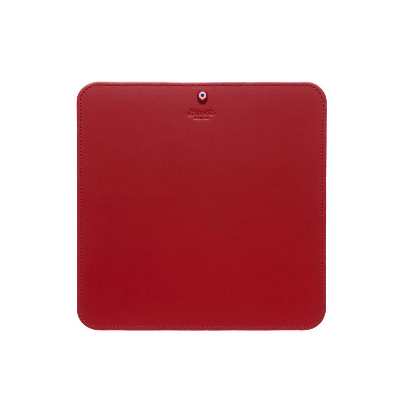 Tapis de souris Alphonse en cuir Lisse 23 cm Vigne Rouge