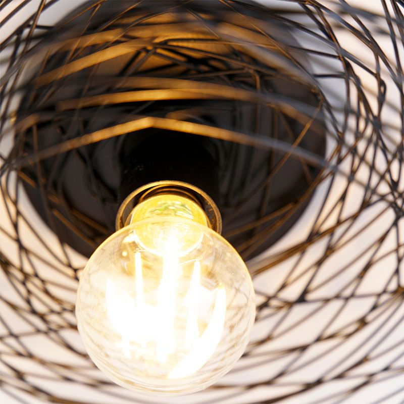 Design plafondlamp zwart ovaal - Sarella
