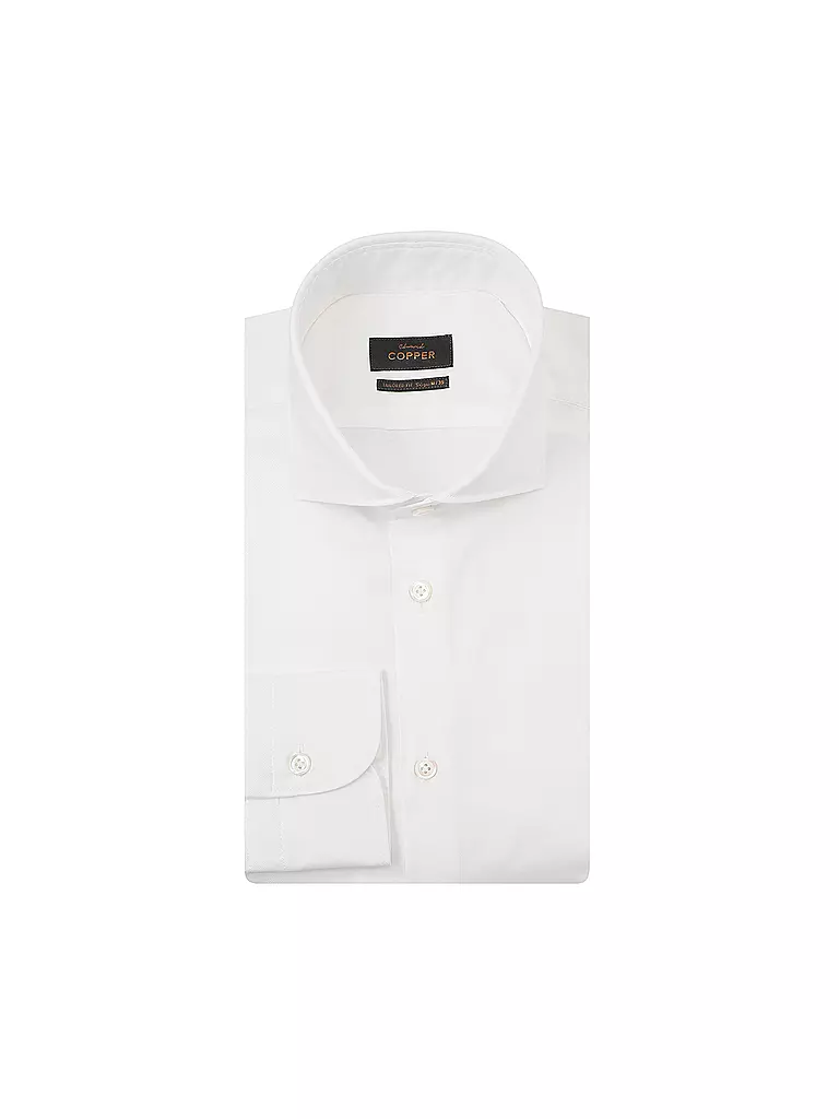 EDWARD COPPER Hemd Tailored Fit weiss