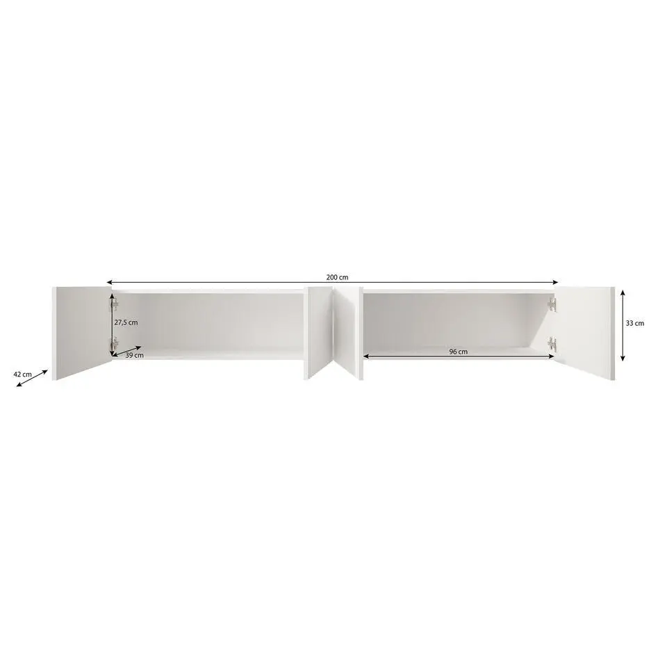Meubella - TV-Meubel Pepinos - Eiken - 200 cm