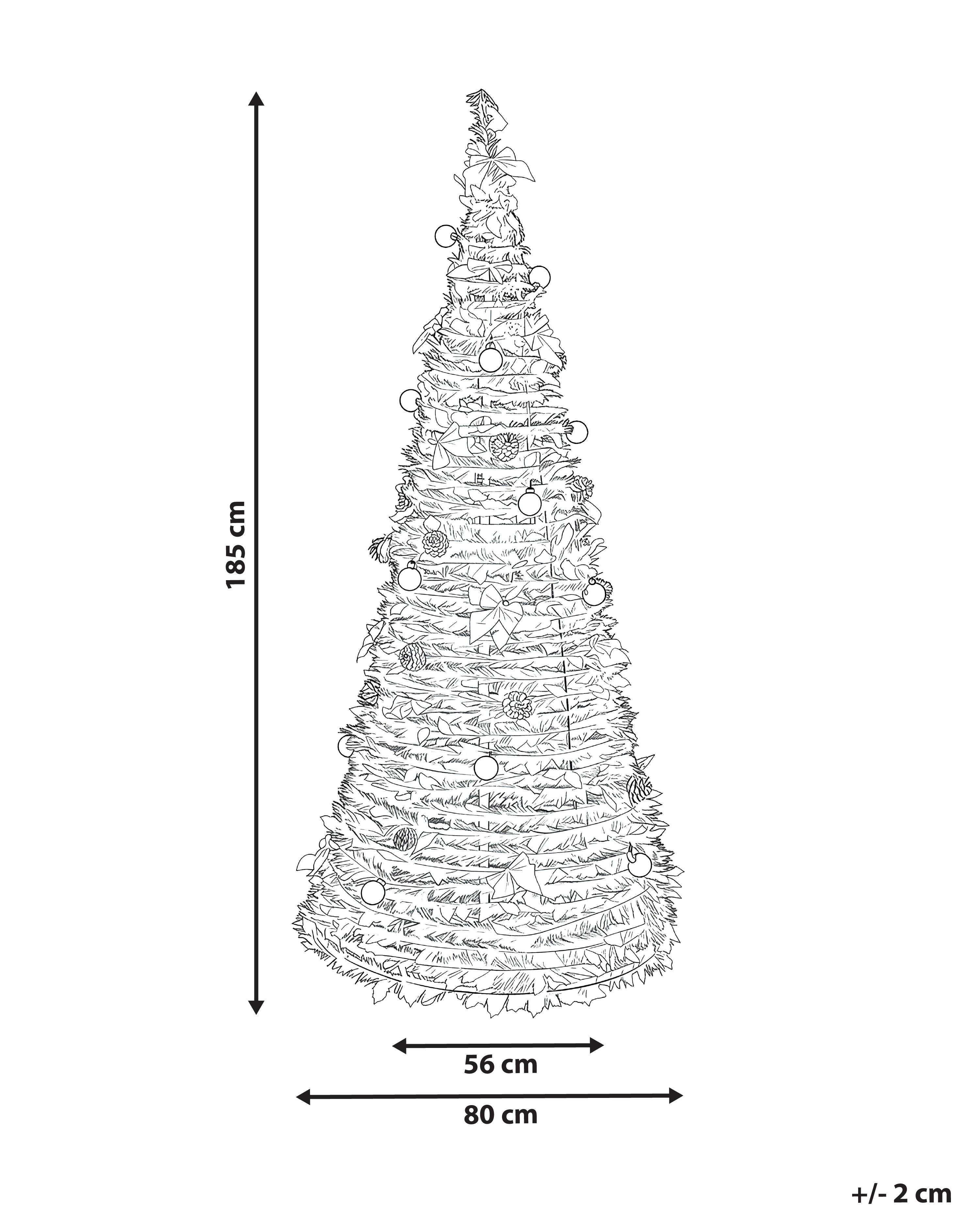 Kunstkerstboom inklapbaar LED PINEORA 185 cm Groen
