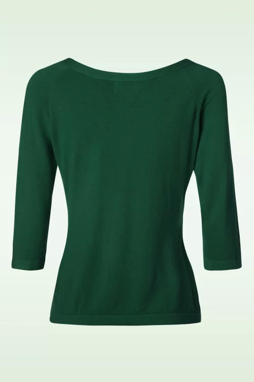 Banned Retro Mooie Illusion Top in flessengroen