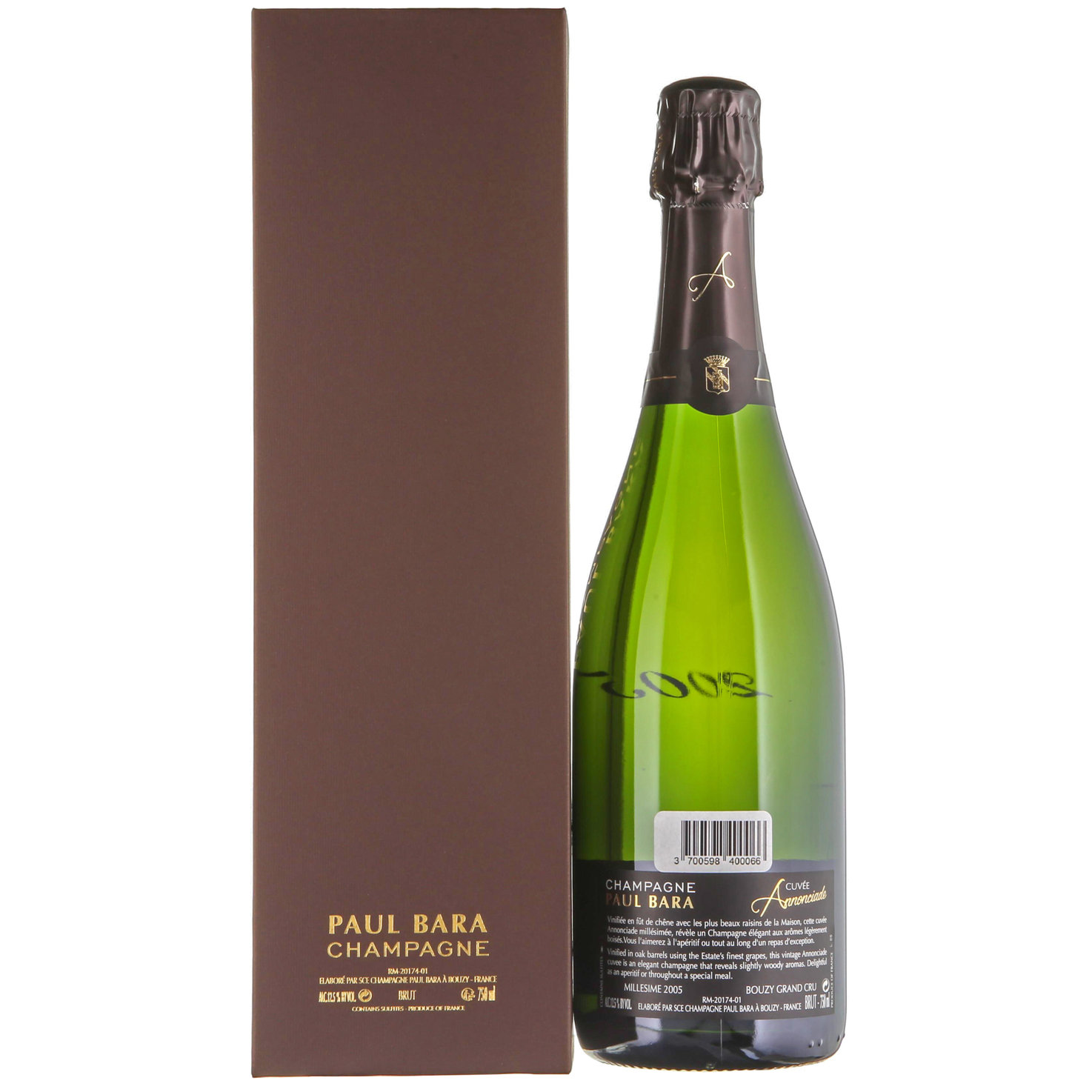 Champagne AOC Annonciade Grand Cru Paul Bara -75cl