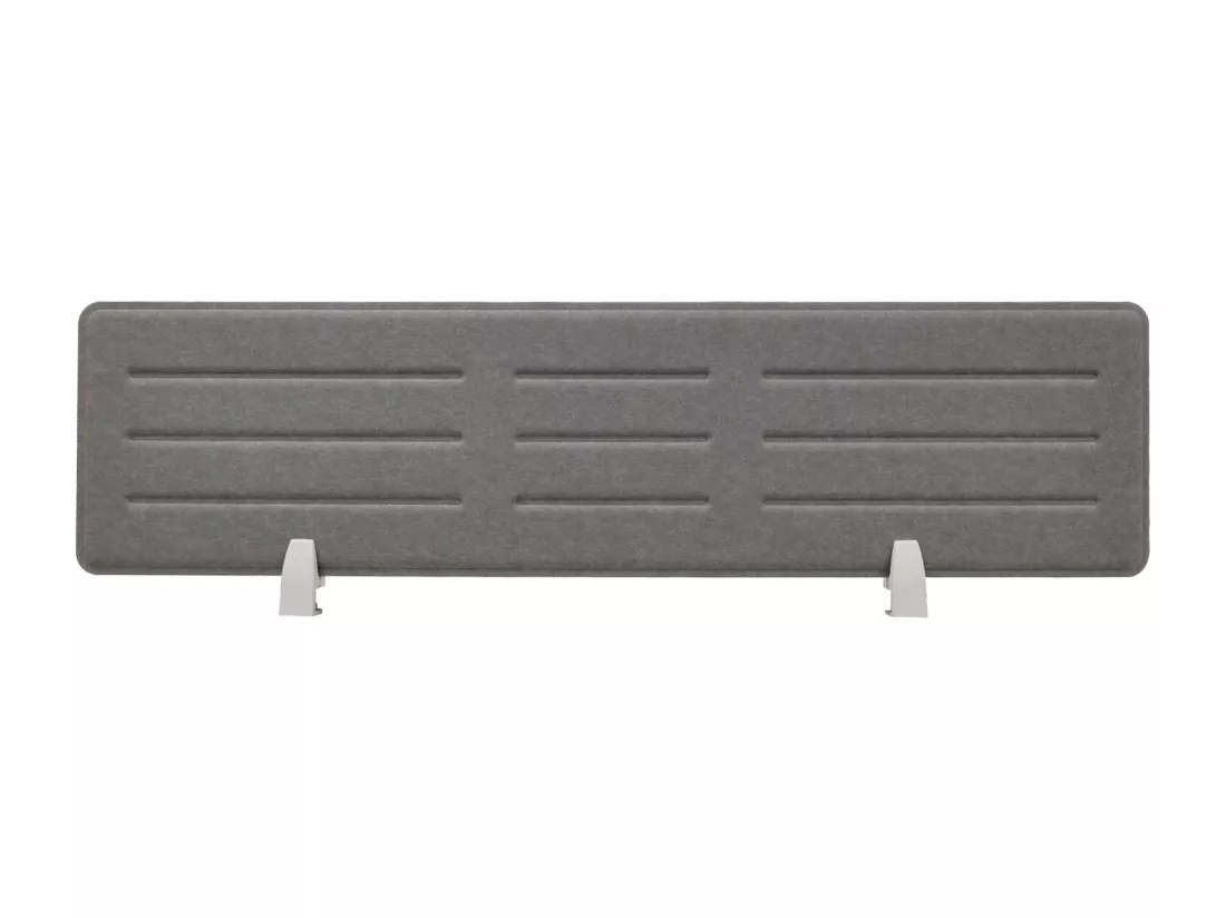 SVITA Bureau Paroi de séparation 138x34cm (lxh) Bureau Protection acoustique Fixation par serrage à poser Gris