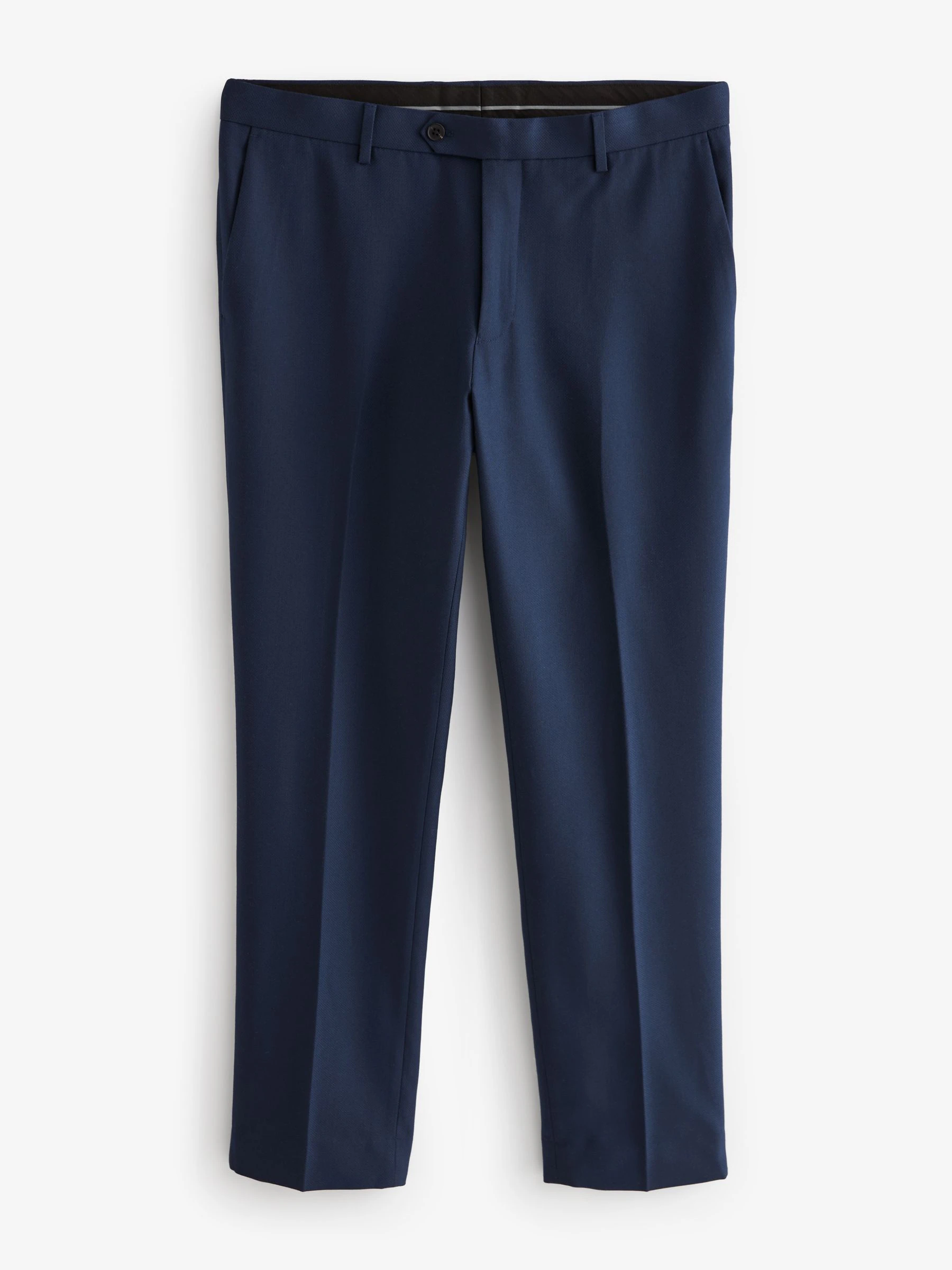 Helderblauw - Slim Fit - Kostuum met textuur: broek