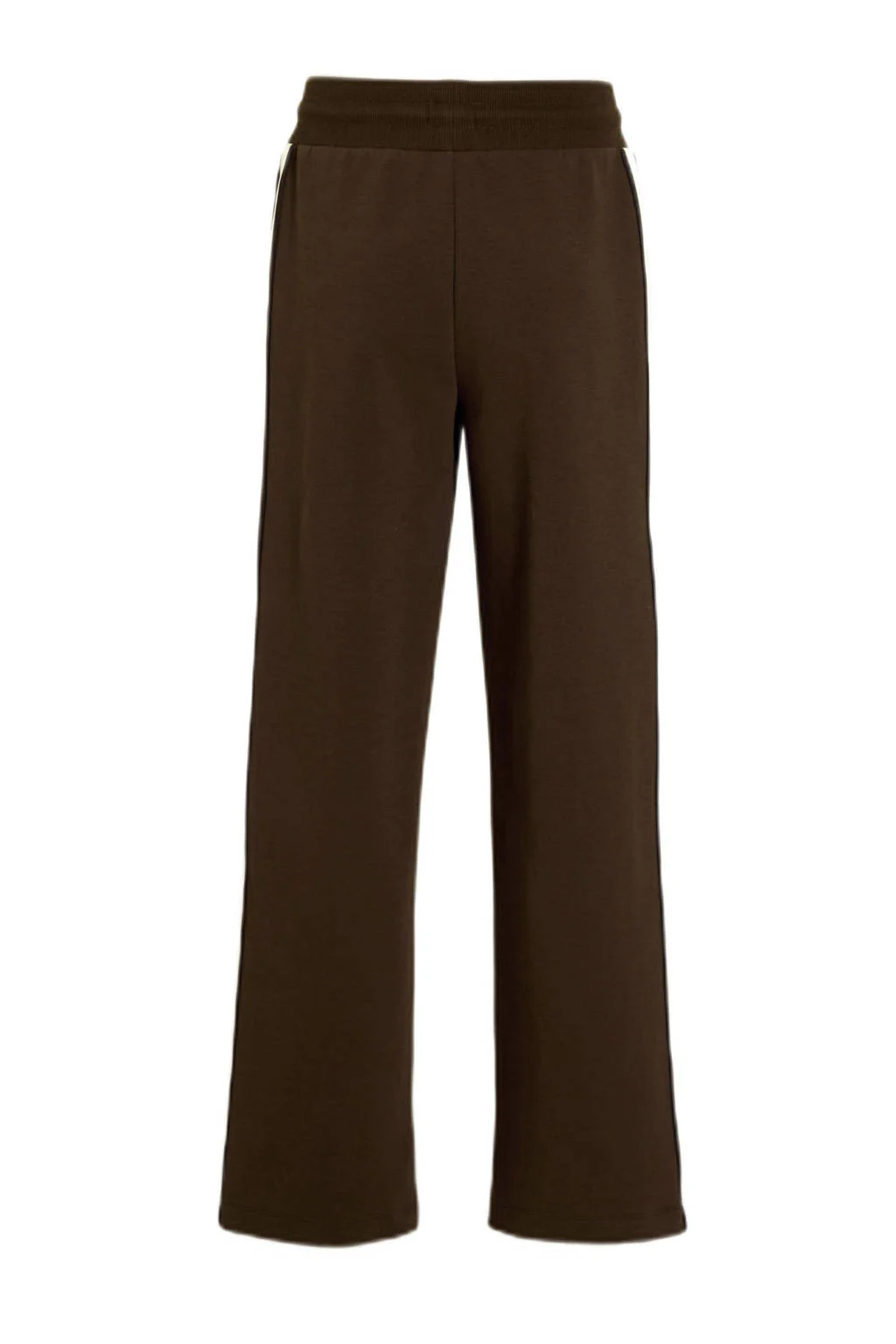 Me & My Monkey broek met streep donkerbruin