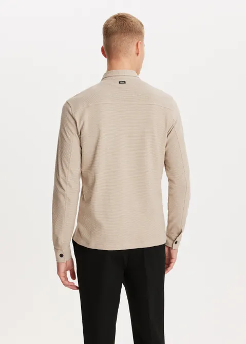 Overshirt met structuur zand (ZND.M)